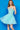 blue flower girl dress K3641